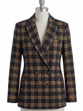 Veronica Beard "Miller" Plaid Dickey Jacket
